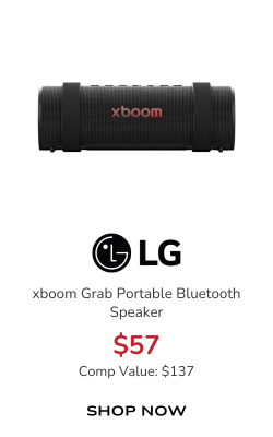 LG xboom Grab Portable Bluetooth Speaker in Black