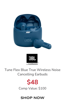 JBL Tune Flex Blue True Wireless Noise Cancelling Earbuds