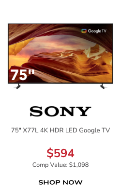 Sony 75" X77L 4K HDR LED Google TV (2023)