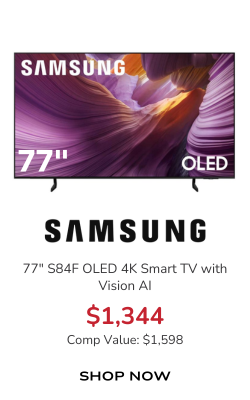 Samsung S84F OLED TV 77-Inch 4K Smart with Vision AI in Graphite Black