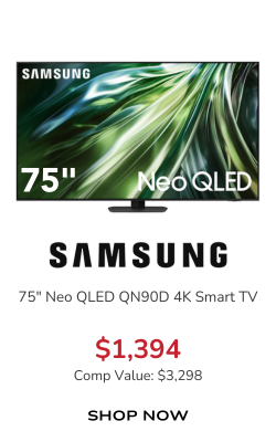 Samsung Neo QLED QN90D 4K 75-Inch Smart TV in Titan Black
