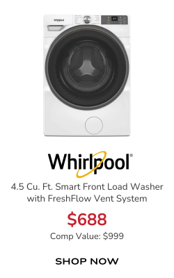 Whirlpool Smart Front Load Washer with FreshFlow Vent System 4.5 Cu. Ft. in White