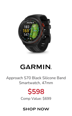 Garmin Approach S70 Black Silicone Band Smartwatch, 47mm