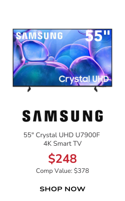 Samsung Crystal UHD U7900F 55-Inch 4K Smart TV in Black