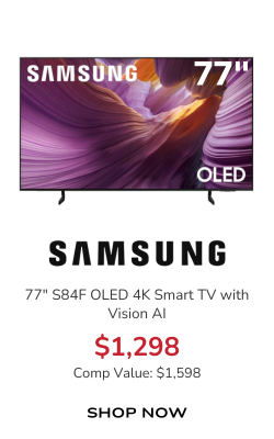 Samsung S84F OLED TV 77-Inch 4K Smart with Vision AI in Graphite Black