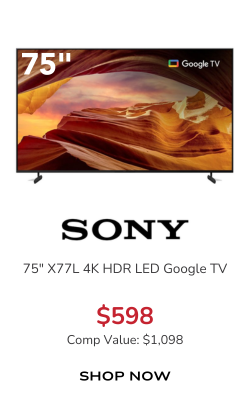 Sony 75" X77L 4K HDR LED Google TV