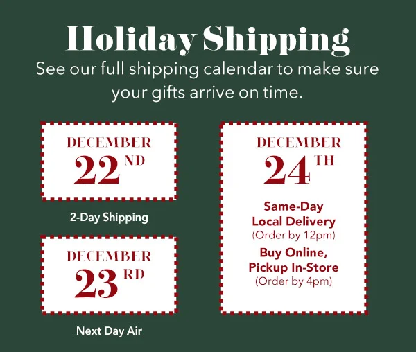 Holiday Shipping