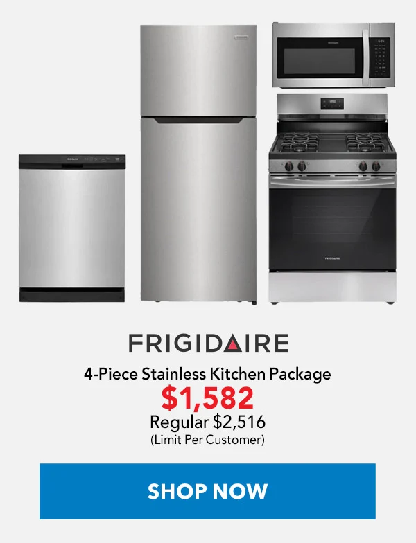 Frigidaire Stainless Top-Freezer Refrigerator & Gas Range Package
