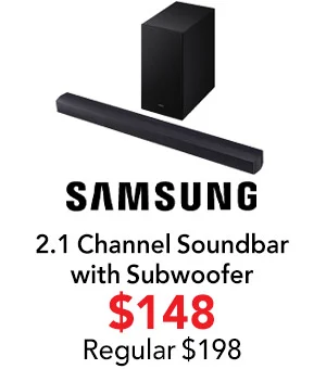 Samsung B Series Soundbar 2.1 Channel DTS Virtual:X with Subwoofer