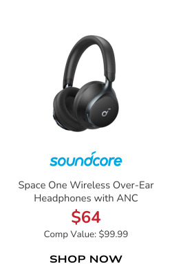Soundcore By Anker Space One Wireless ANC Over-Ear Headphones in Jet Black