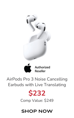 Apple AirPods Pro 3 Noise Cancelling Earbuds with Live Translating and MagSafe Charging