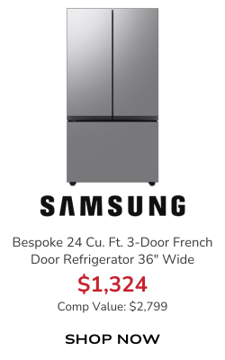 Samsung Bespoke 24 Cu. Ft. 3-Door French Door Refrigerator 36-Inch Wide ADA in Stainless Steel