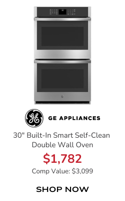 GE 30" Stainless Steel Built-In Smart Self-Clean Double Wall Oven With Never-Scrub Racks
