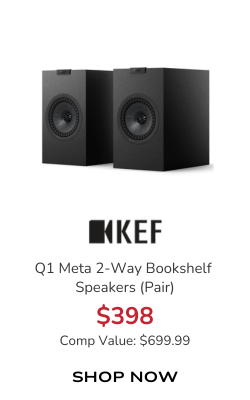 KEF Q1 Meta 2-Way Bookshelf Speakers in Black (Pair)