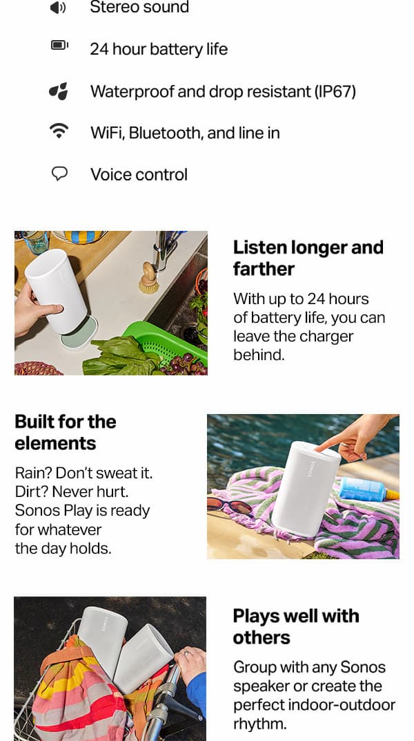 Sonos Play Bluetooth and WiFi Portable Home Speaker