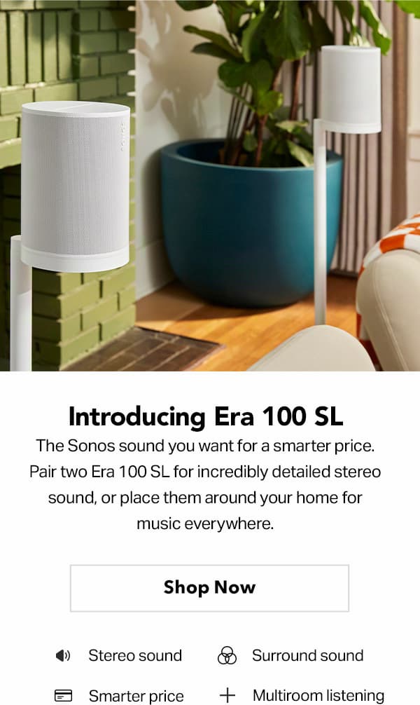 Sonos Era 100 SL Bluetooth and WiFi Home Speaker