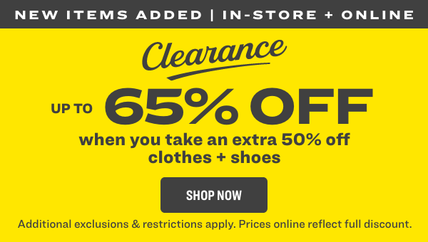 Clearance | Up to 65% Off Clothes and Shoes