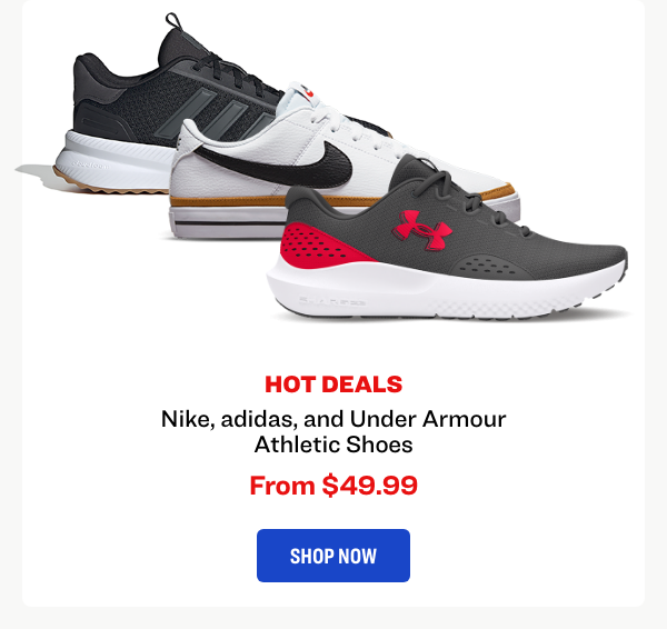 Nike, adidas, and Under Armour Athletic Shoes