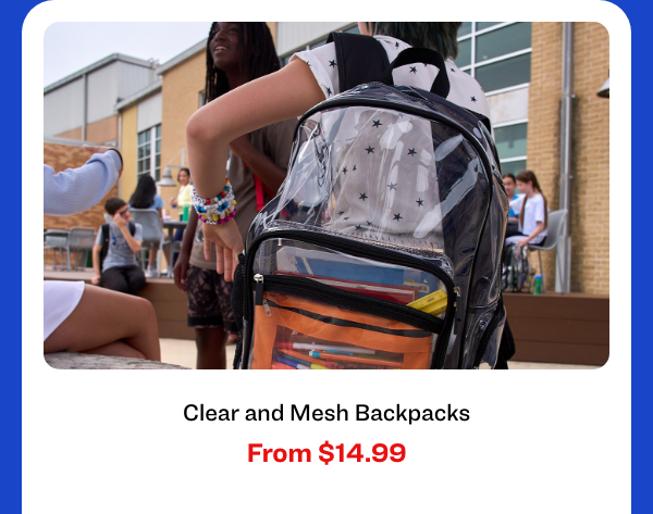 Clear and Mesh Backpacks