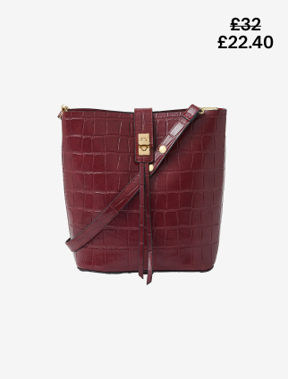 Faux Croc Handbag