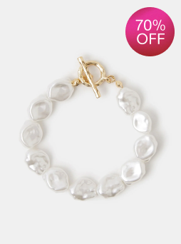 Organic Pearl T-Bar Bracelet