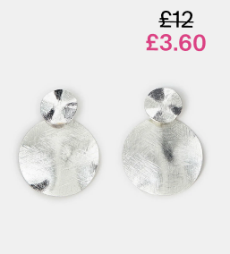 Textured Circle Drop Earrings