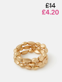 3-Pack Brushed Pebble Stretch Bracelets