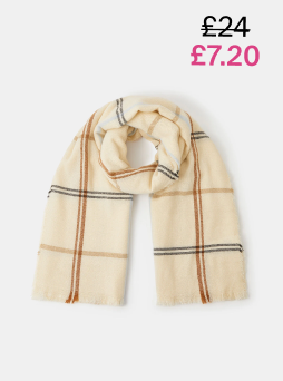 Check Print Blanket Scarf