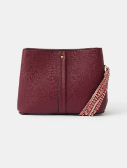 Webbing Strap Crossbody Bag Red
