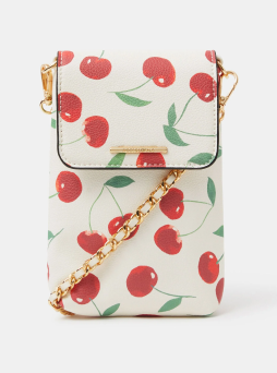 Cherry Print Phone Bag