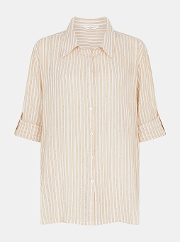 Shimmer Stripe Shirt Gold
