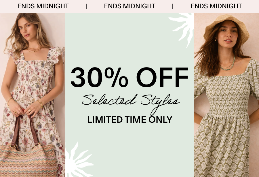 ONLINE EXCLUSIVE 30% off Selected Styles LIMITED TIME ONLY 