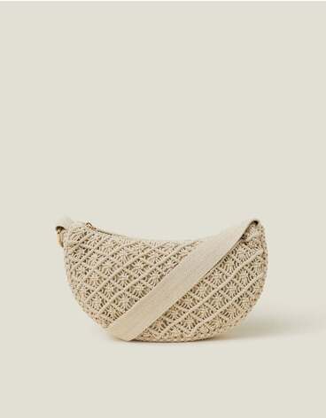 Macrame Sling Cross-Body Bag