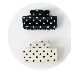 2-Pack Polka Dot Claw Clips