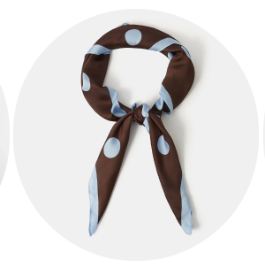 Polka Dot Square Satin Scarf