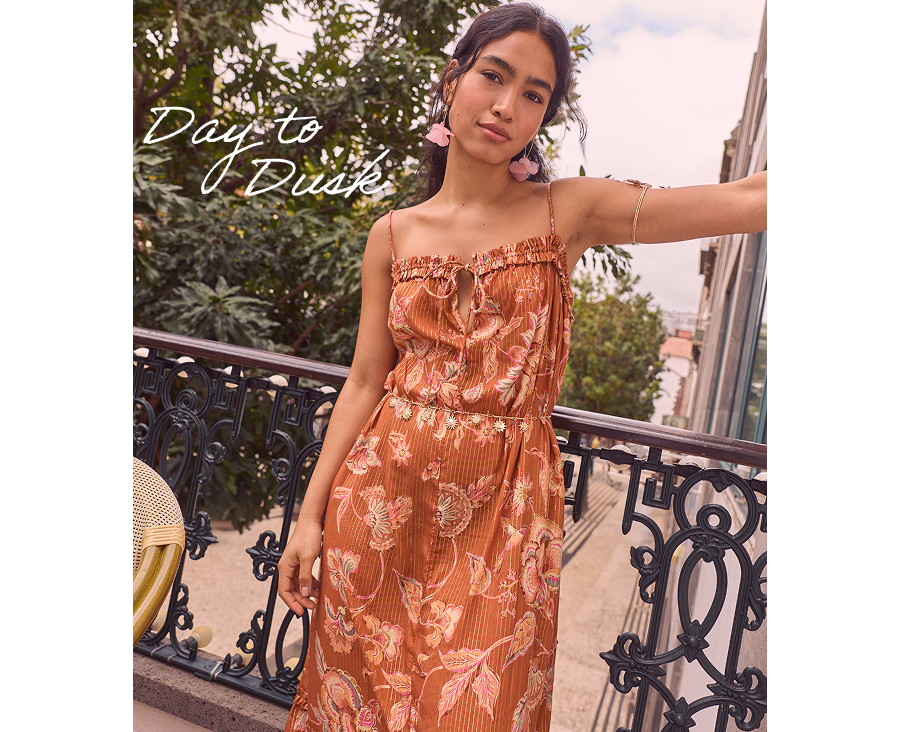 Sleeveless Floral Shimmer Maxi Dress Orange