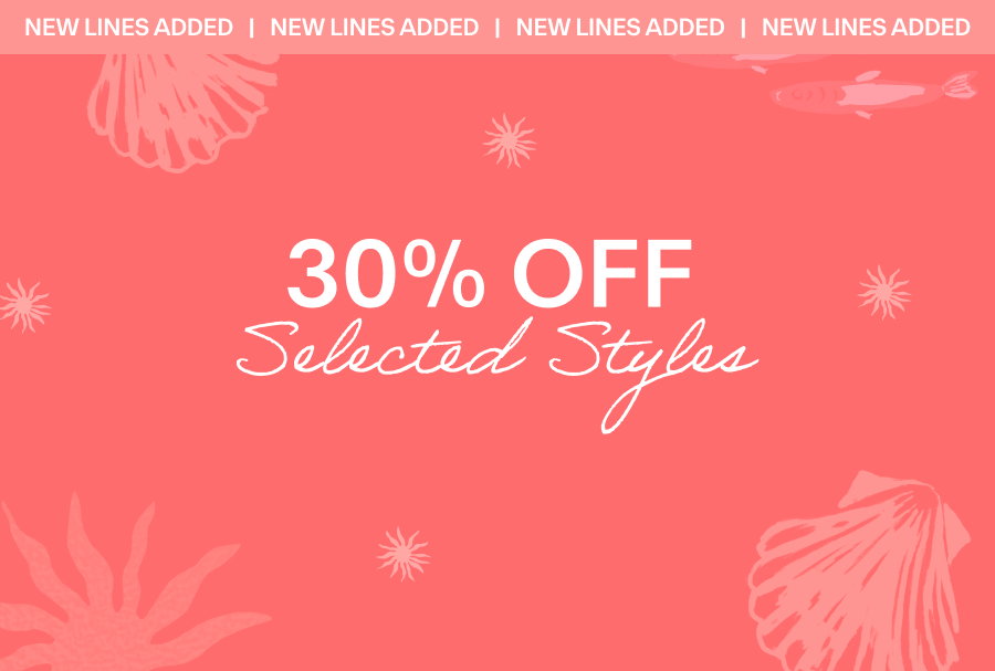 30% Off Selected Styles