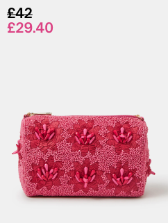 Floral Bead Embellished Shoulder Bag