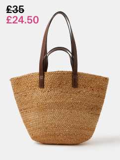 Double Strap Jute Basket Bag