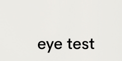 eye test