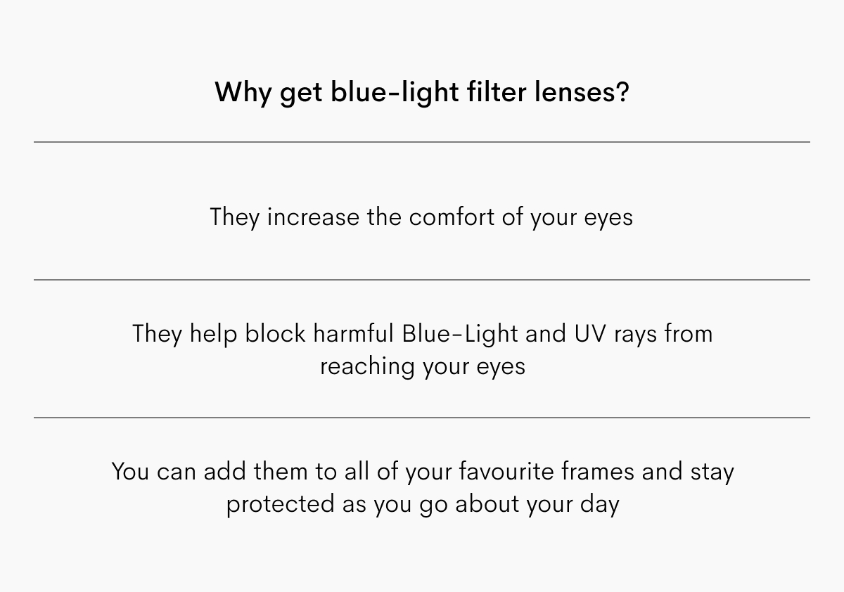 Why get blue-light filter lenses
