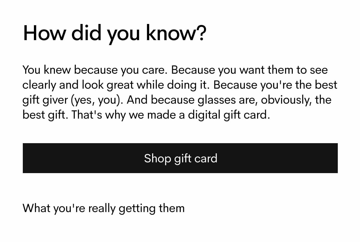 Shop gift card