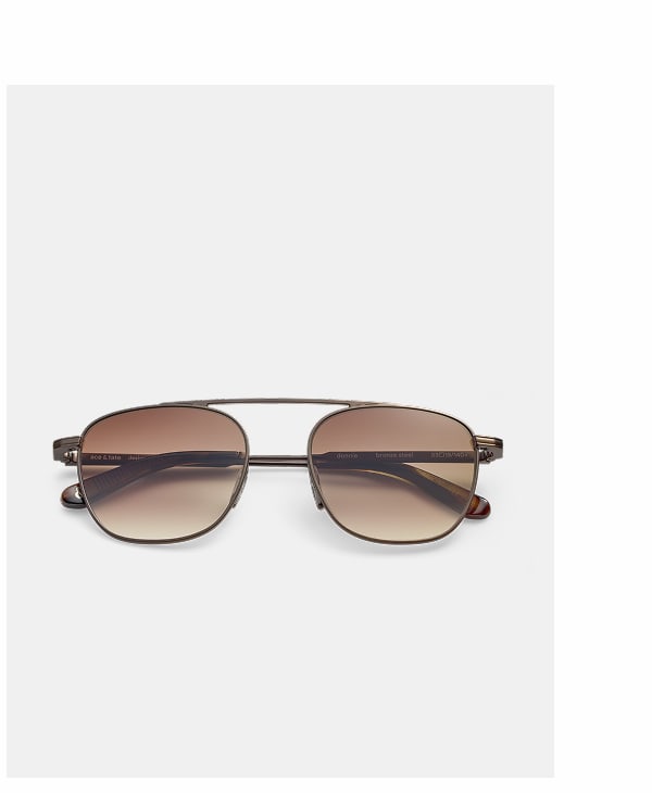 Donnie Large Bronze Steel Sunglasses