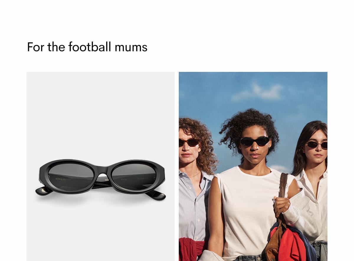 Noor large black sunglasses