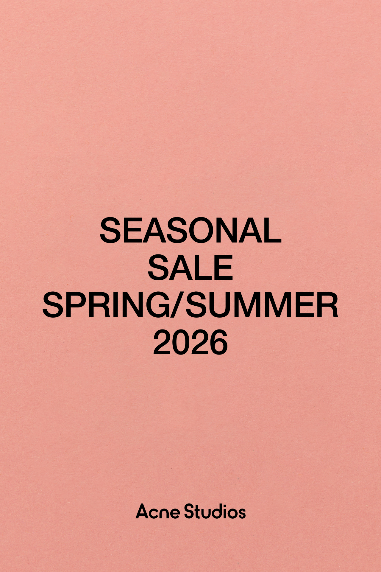 Acne Studios SS26 Sale