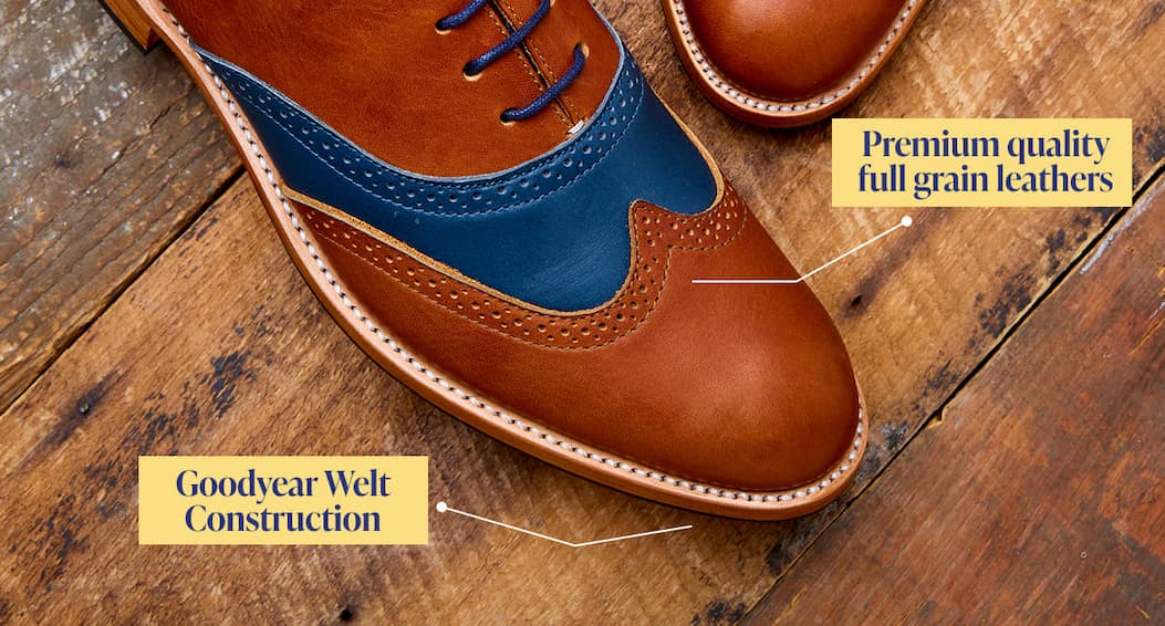 Premium quality full grain leathers | Goodyear Welt Construction