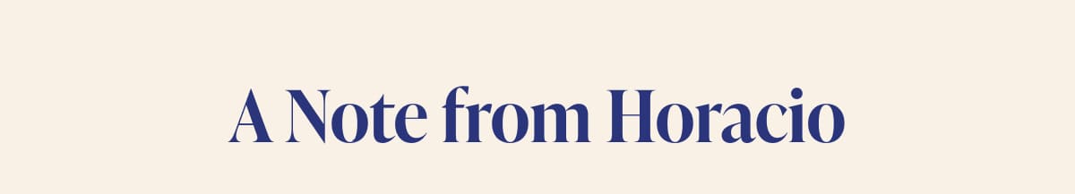 A Note from Horacio