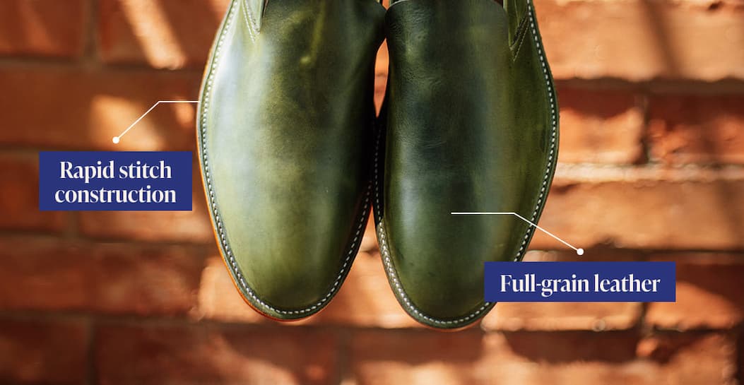 Rapid stitch construction | Full-grain leather