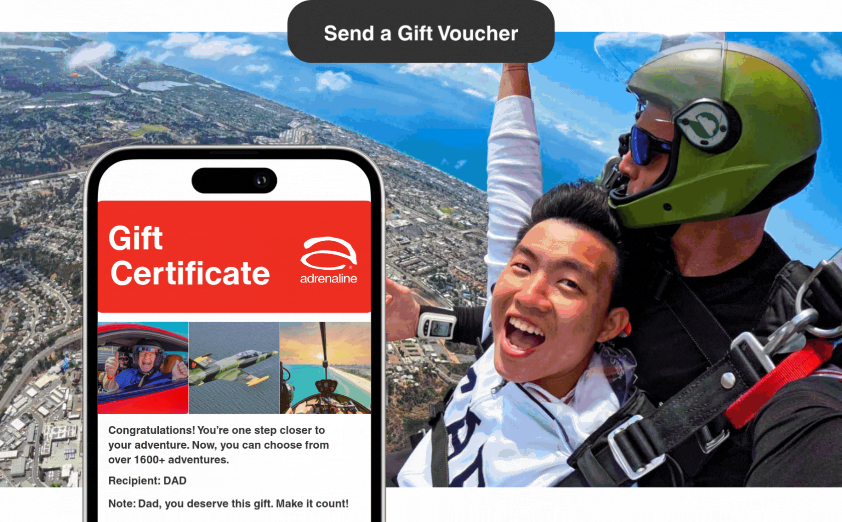 Flexi Gift Certificates on Adrenaline