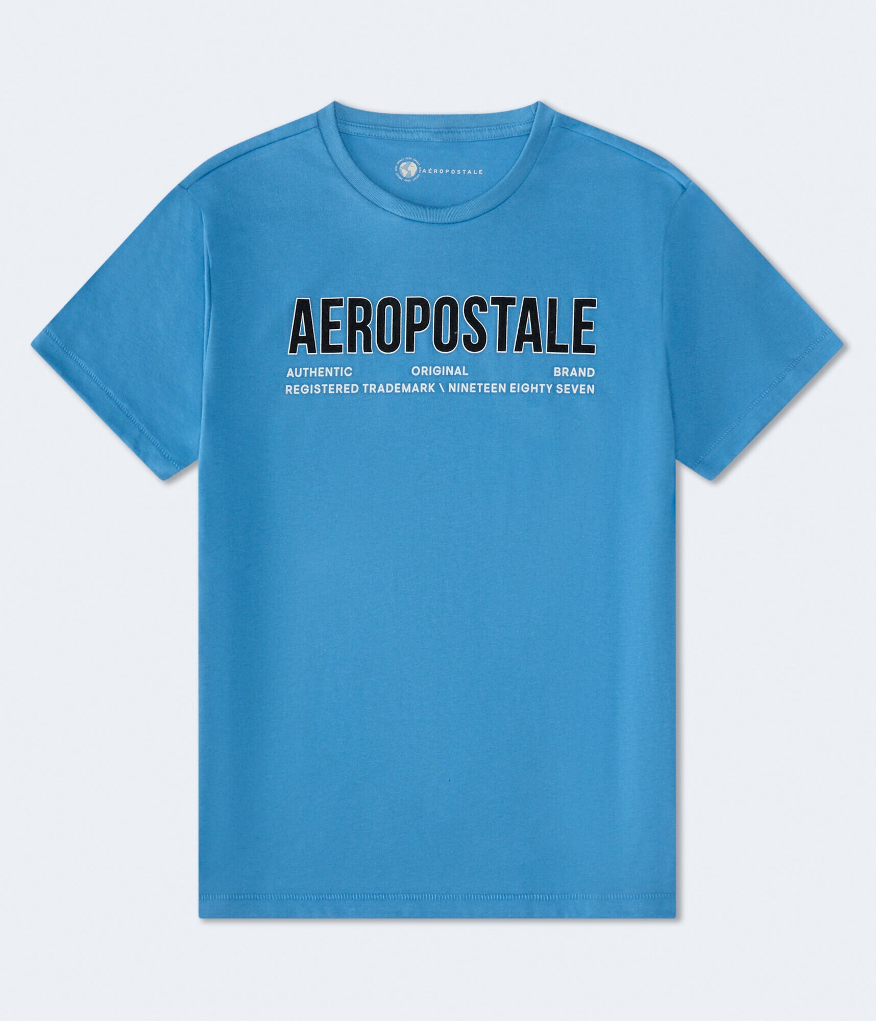 Image of Aeropostale Authentic Logo Flocked Graphic Tee